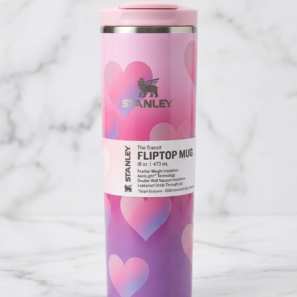 NWT Stanley X Target Exclusive 16 Oz Aerolight Transit Flip Top Mug Purple Pink - Picture 2 of 12